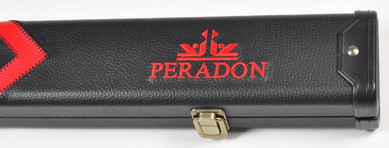 Peradon Three-Quarter Black/Red Arrow Patterned Leather Effect Case (Close Up, Closed)
